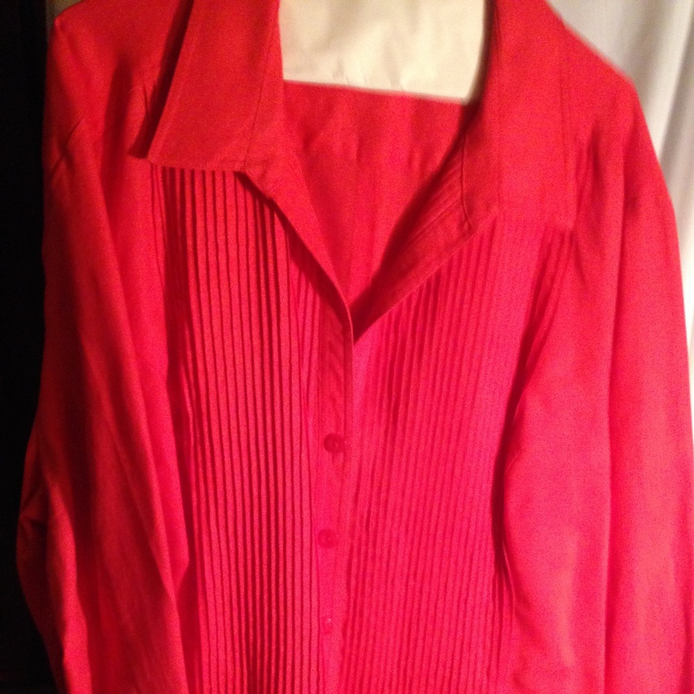 Jones New York 100% Linen Orange Career Jacket 24W